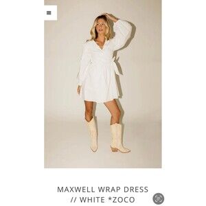 NWT MAXWELL WRAP DRESS   WHITE *ZOCO small White Dress Fall